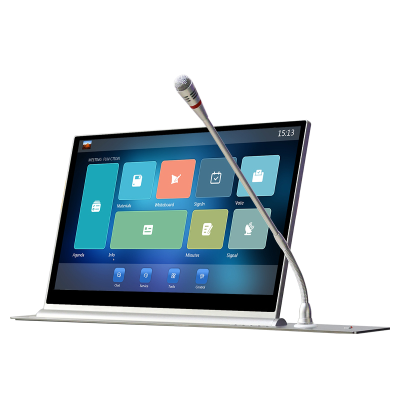 Систем за конференции без хартија, со подигање на скриена маса на LCD мониторот